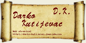 Darko Kutijevac vizit kartica